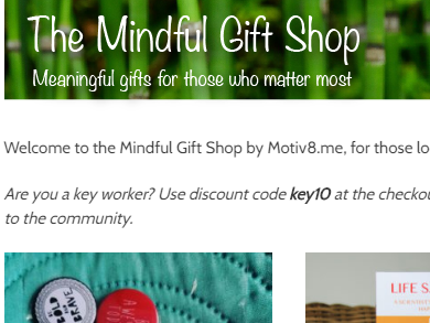 Screenshot of Motiv8.me shop